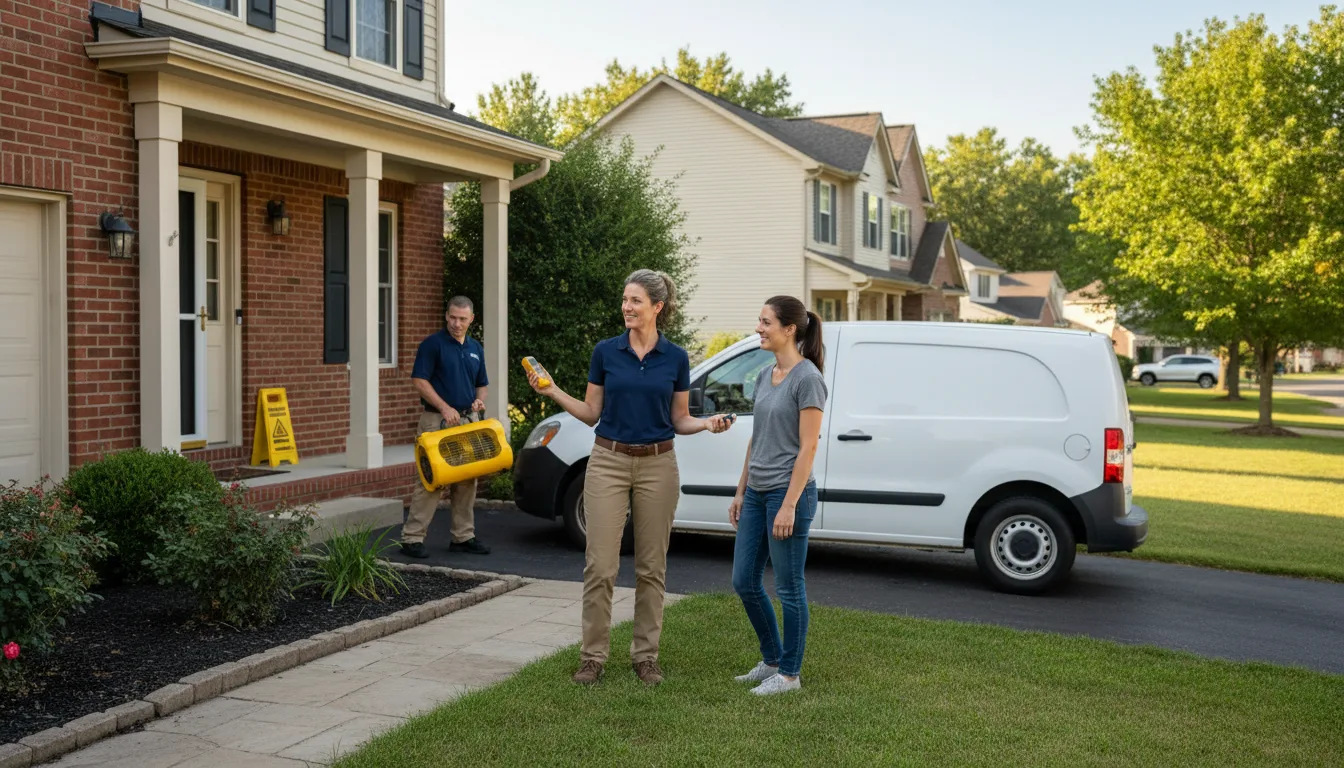 Residential water damage restoration in Page, NE